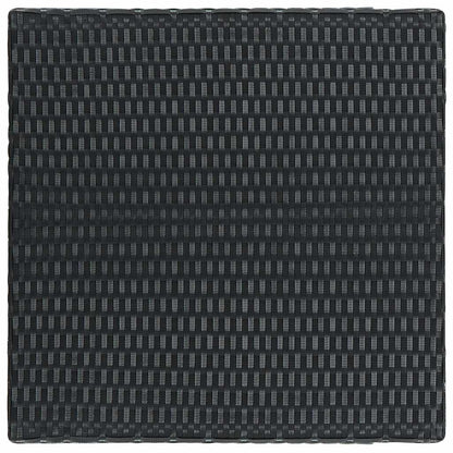 Garten-Bartisch Schwarz 60,5x60,5x110,5 cm Poly Rattan