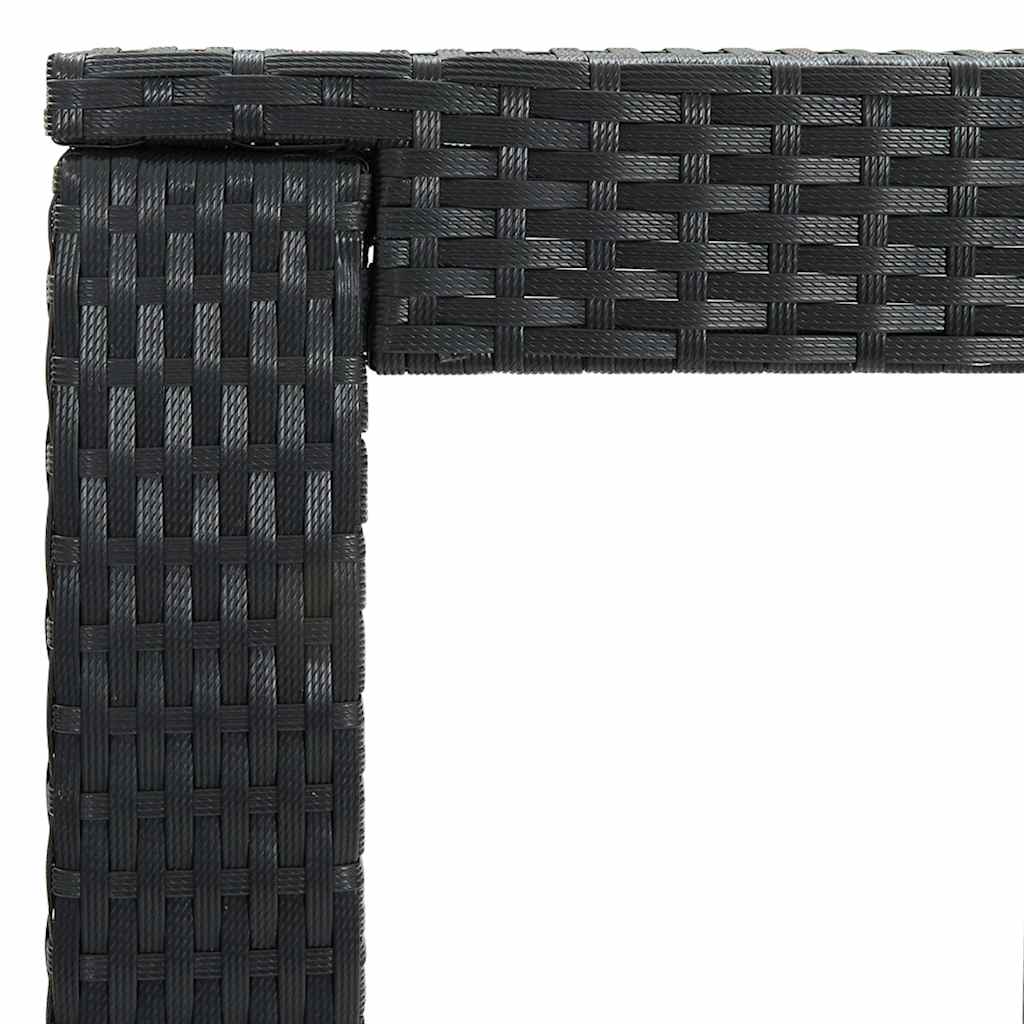 Garten-Bartisch Schwarz 60,5x60,5x110,5 cm Poly Rattan