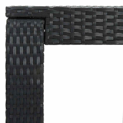 Garten-Bartisch Schwarz 60,5x60,5x110,5 cm Poly Rattan