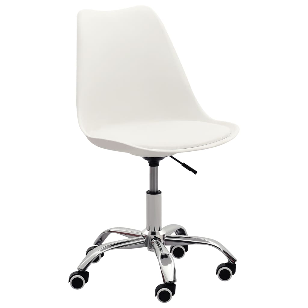 Bürostühle 2 Stk. Weiß Kunstleder