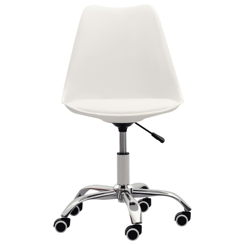Bürostühle 2 Stk. Weiß Kunstleder