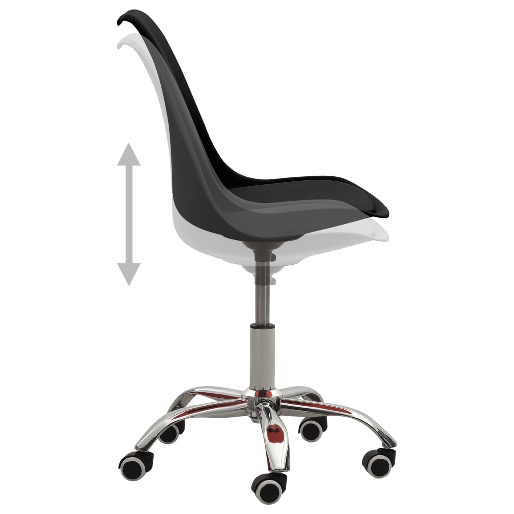 Bürostühle 2 Stk. Schwarz Kunstleder
