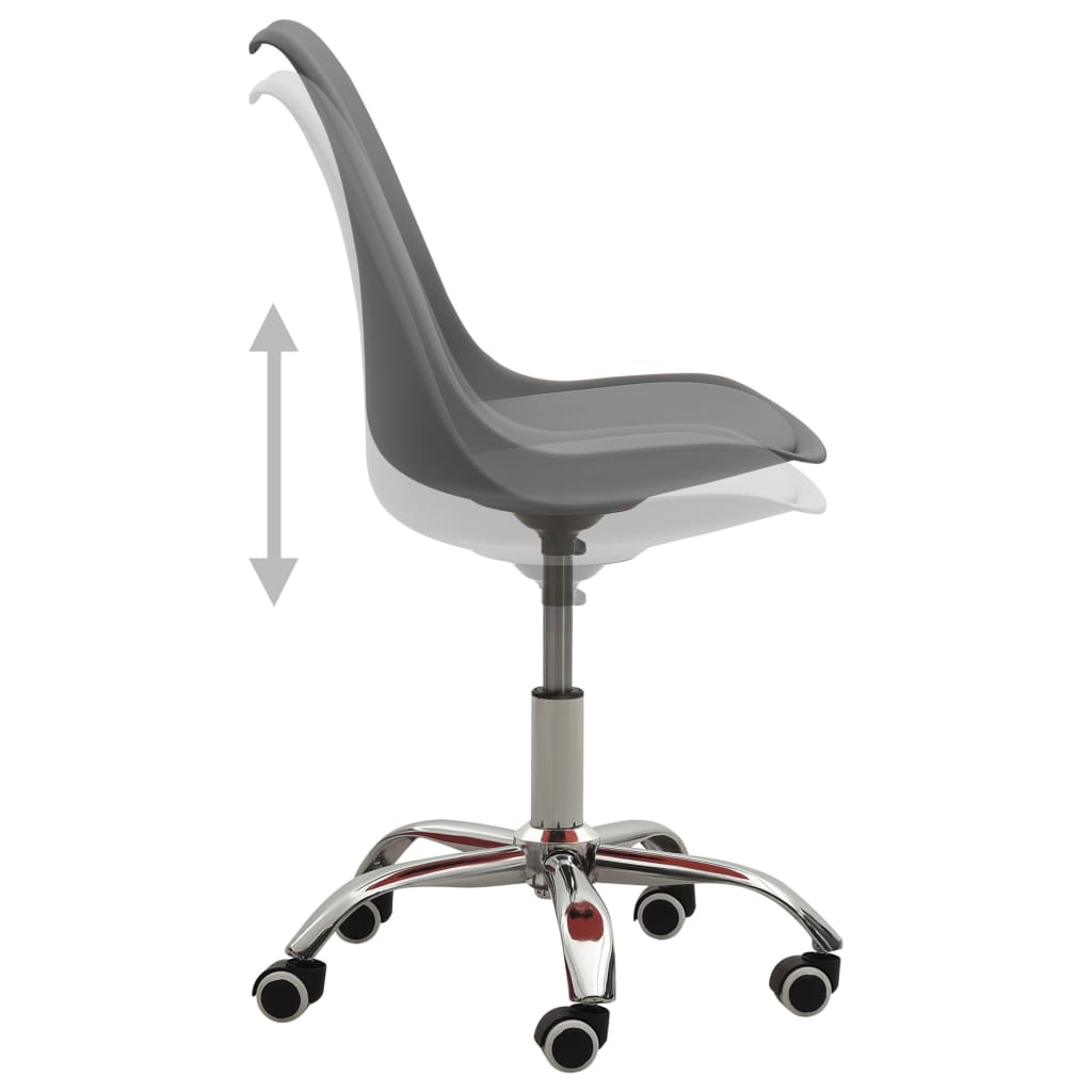 Bürostühle 2 Stk. Grau Kunstleder