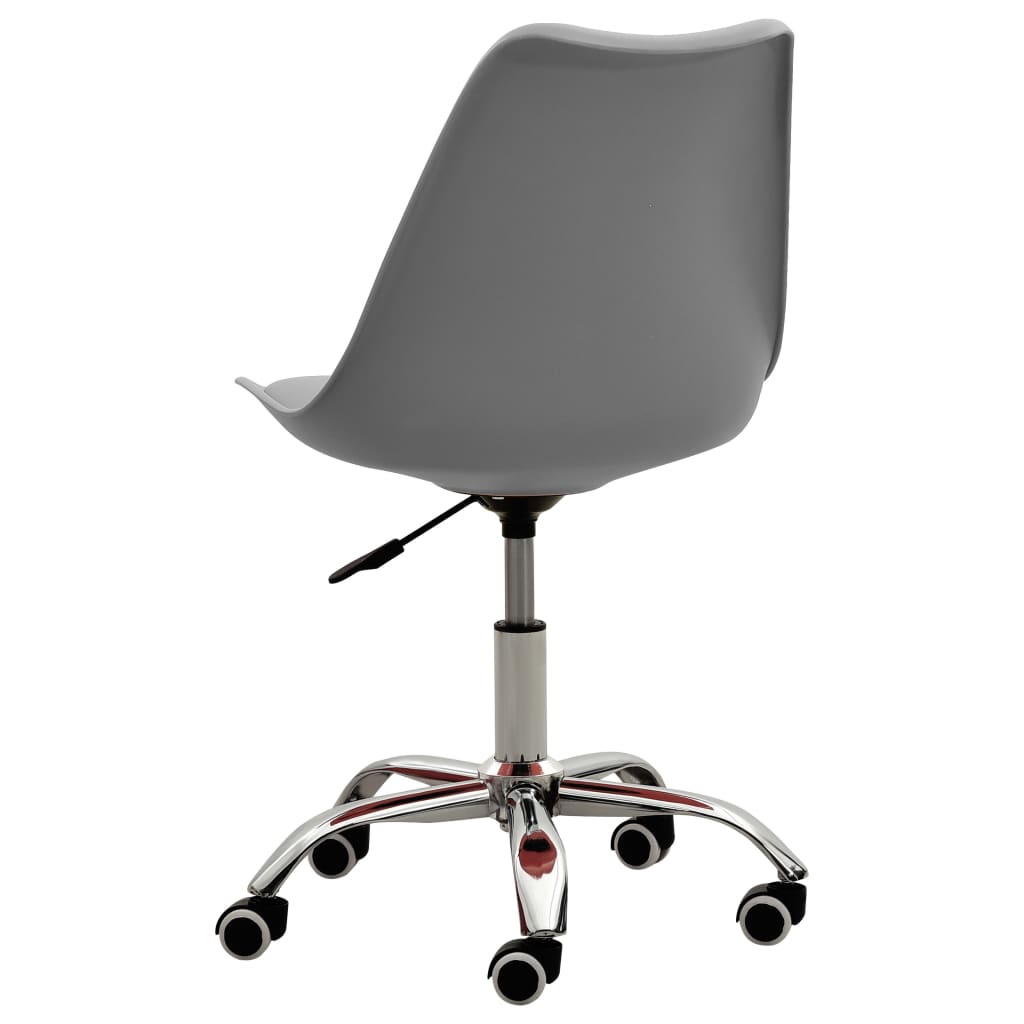 Bürostühle 2 Stk. Grau Kunstleder