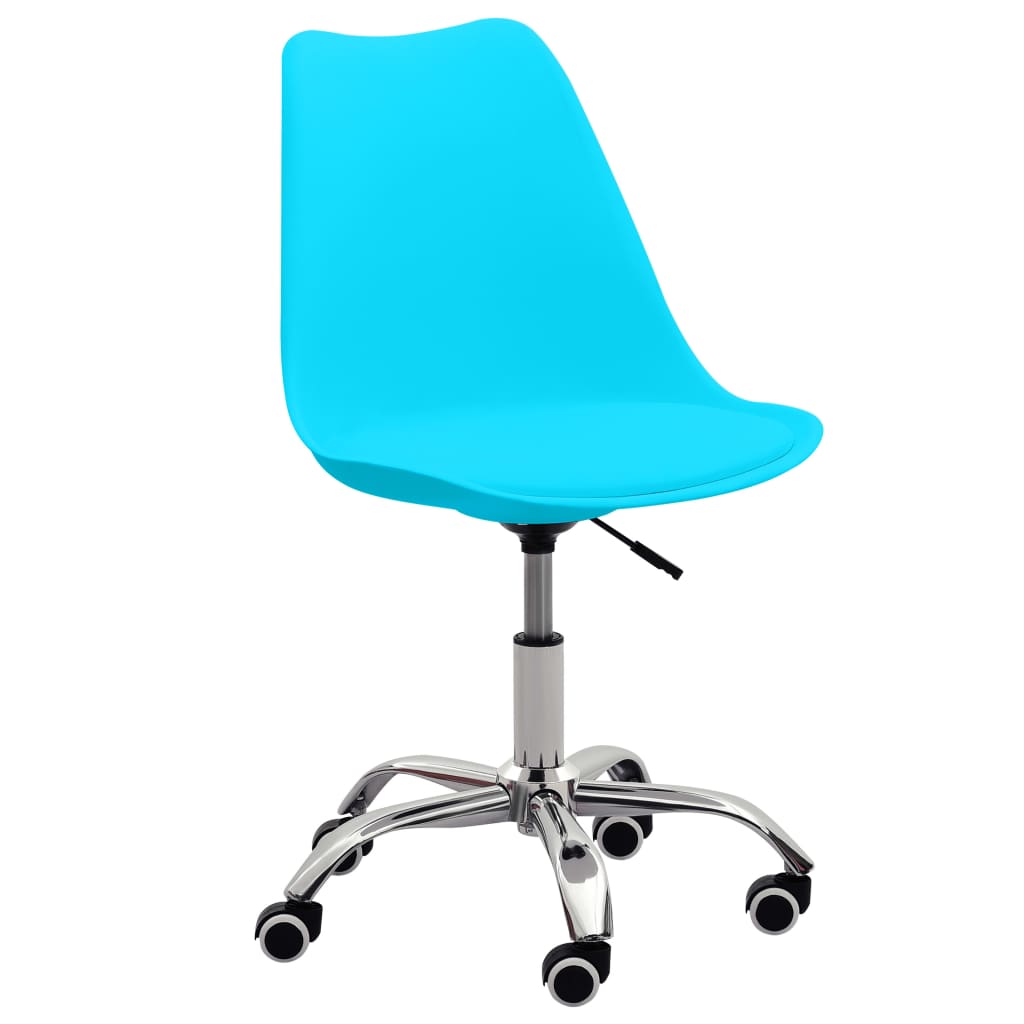 Bürostühle 2 Stk. Blau Kunstleder