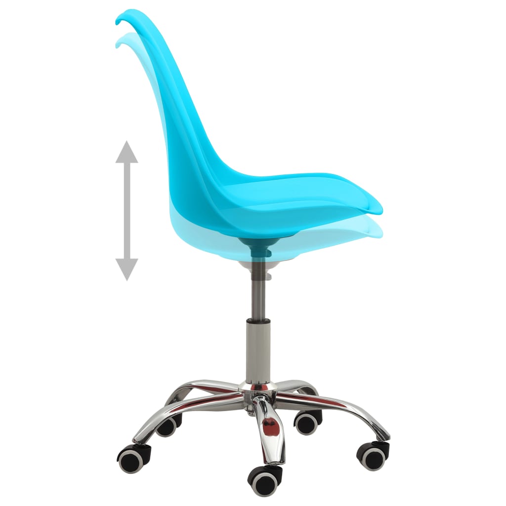 Bürostühle 2 Stk. Blau Kunstleder