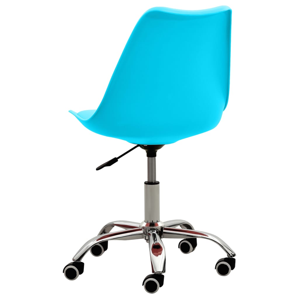 Bürostühle 2 Stk. Blau Kunstleder