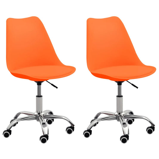 Bürostühle 2 Stk. Orange Kunstleder