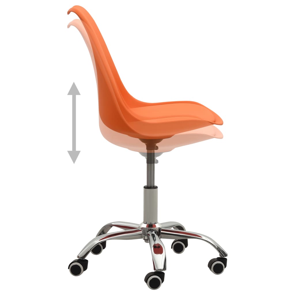 Bürostühle 2 Stk. Orange Kunstleder