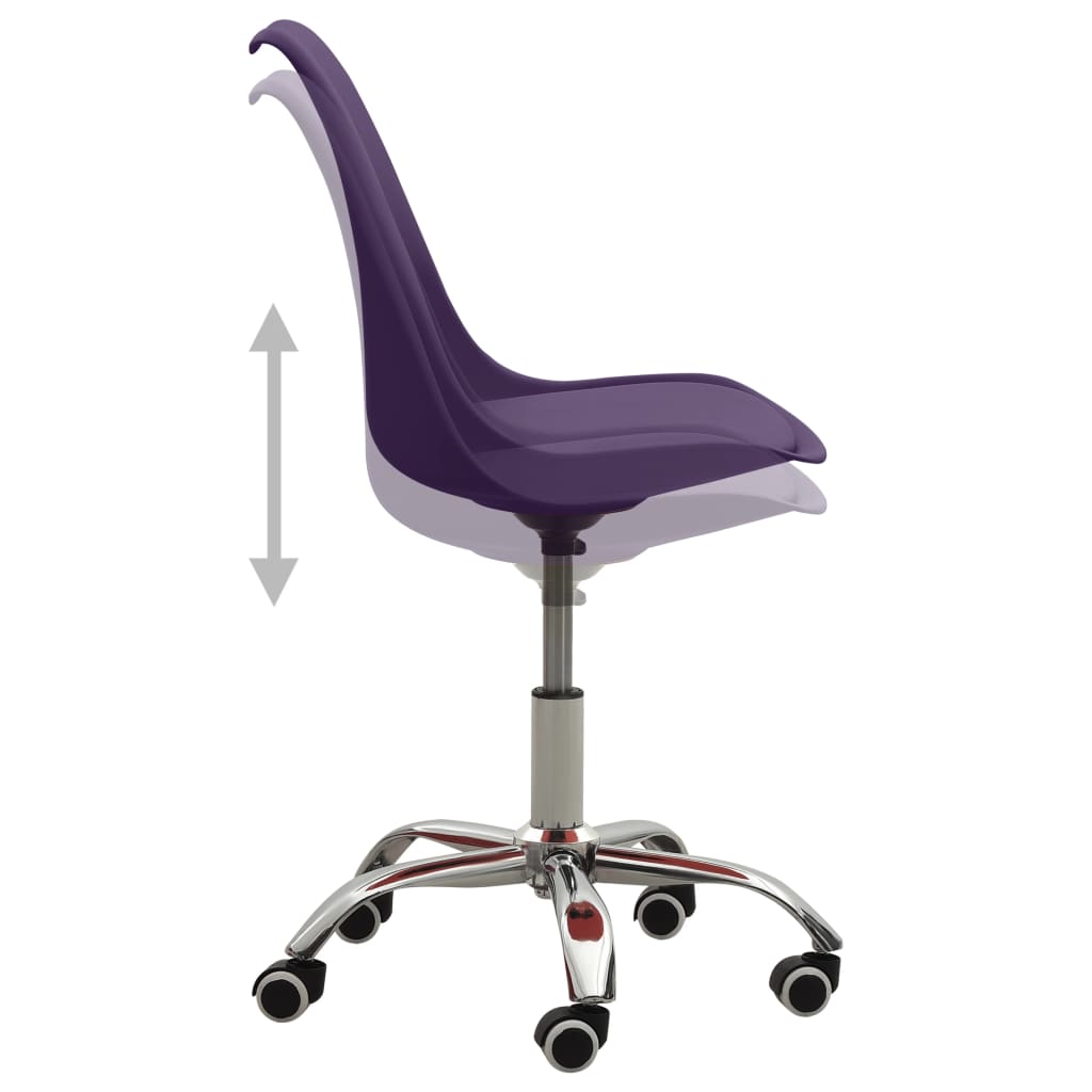 Bürostühle 2 Stk. Lila Kunstleder