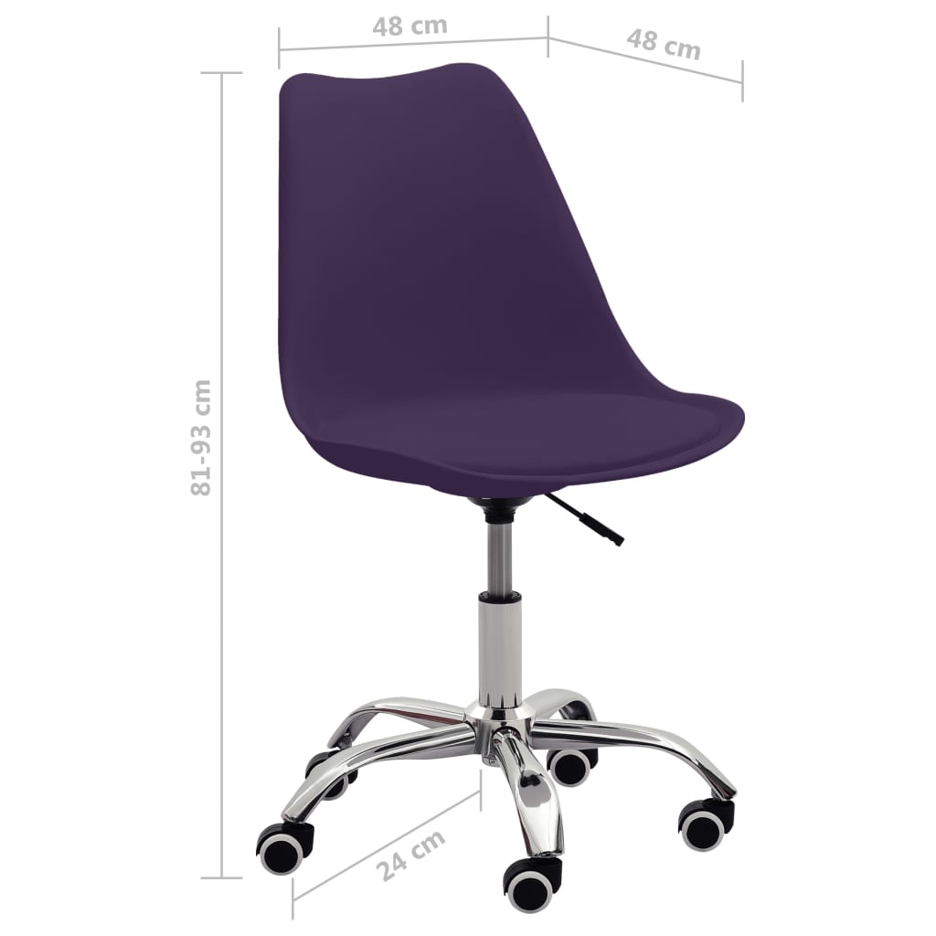 Bürostühle 2 Stk. Lila Kunstleder
