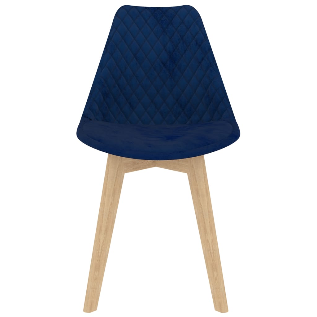 Esszimmerstühle 4 Stk. Blau Samt