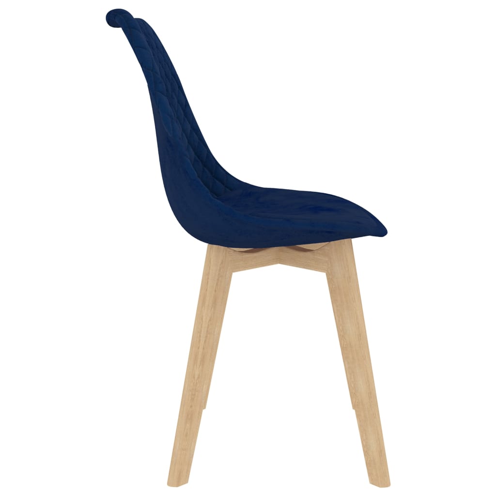 Esszimmerstühle 4 Stk. Blau Samt