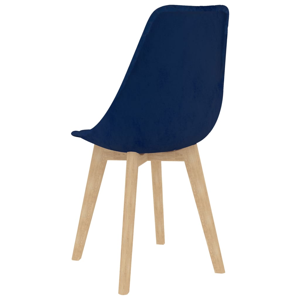 Esszimmerstühle 4 Stk. Blau Samt
