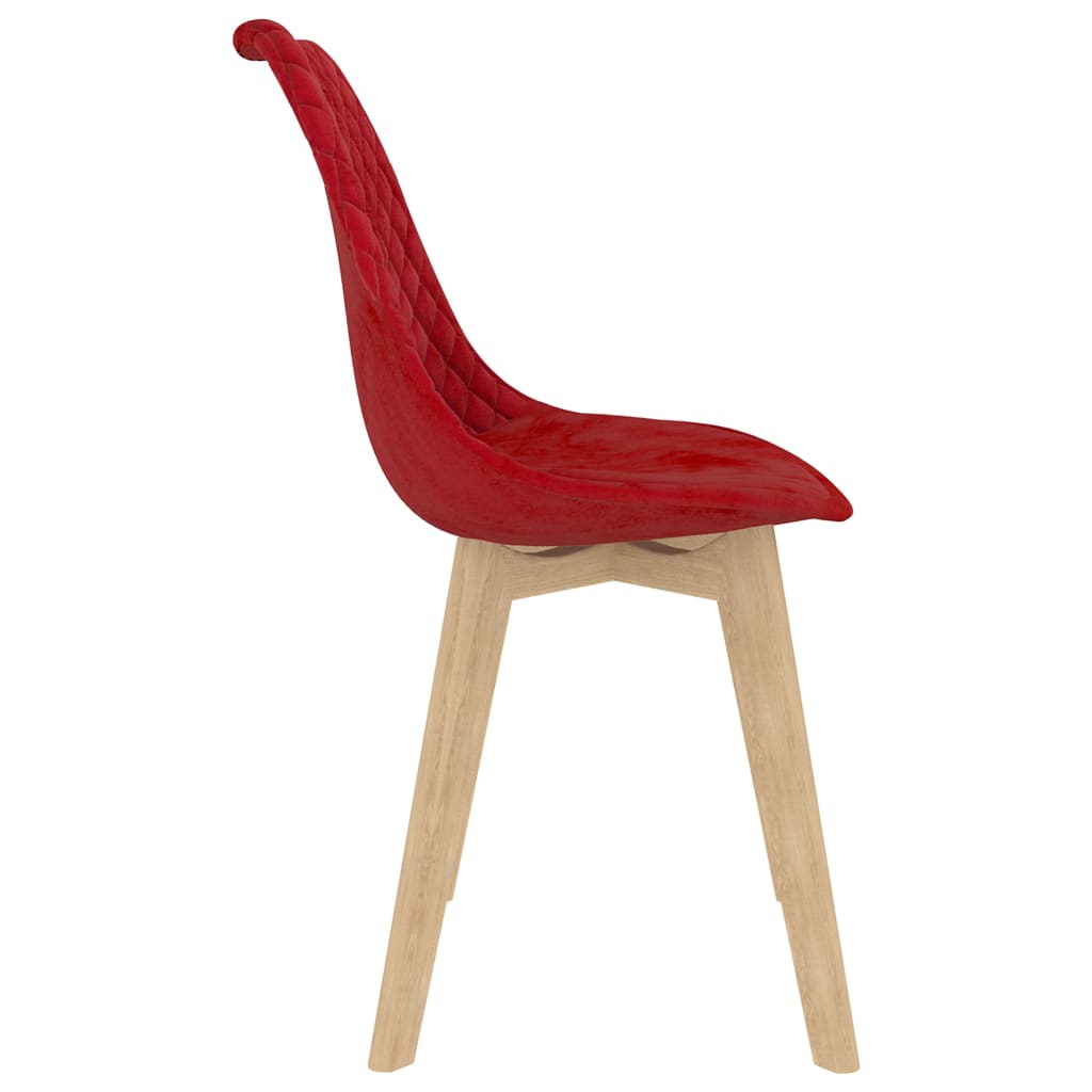 Esszimmerstühle 4 Stk. Rot Samt