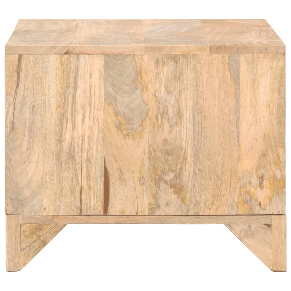 Couchtisch 90x50x40 cm Mango Massivholz und Rohrgeflecht