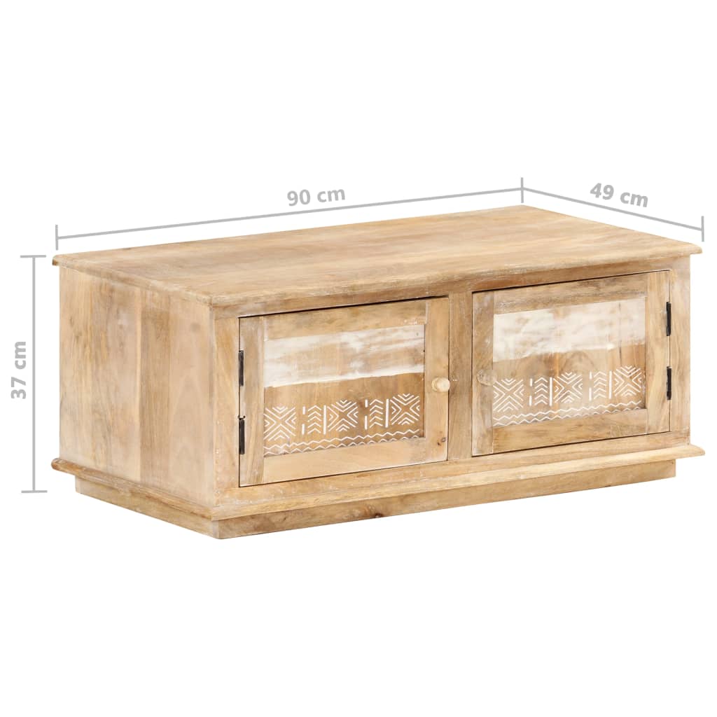 Couchtisch 90x49x37 cm Massivholz Mango
