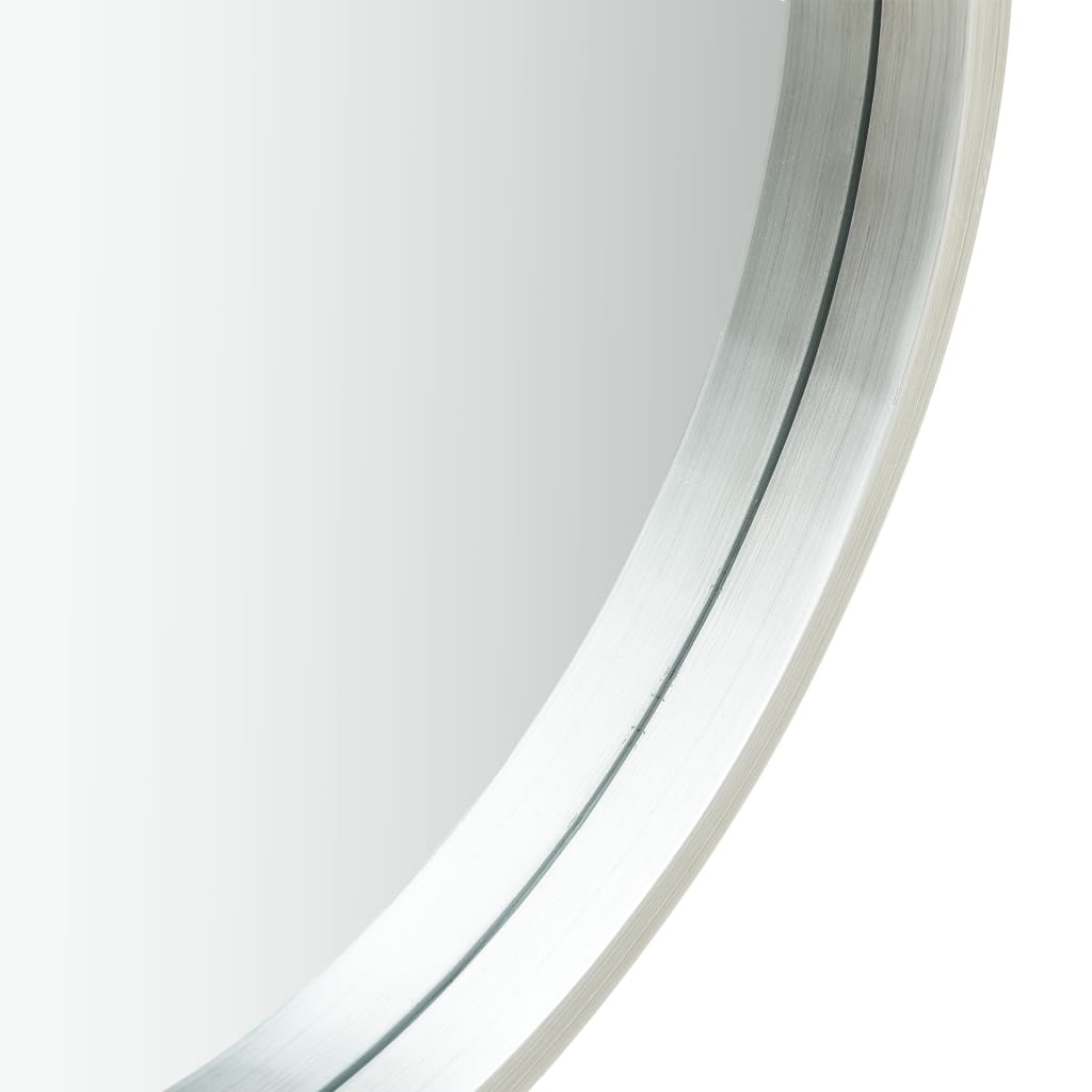 Wandspiegel mit Gürtel 60 cm Silbern