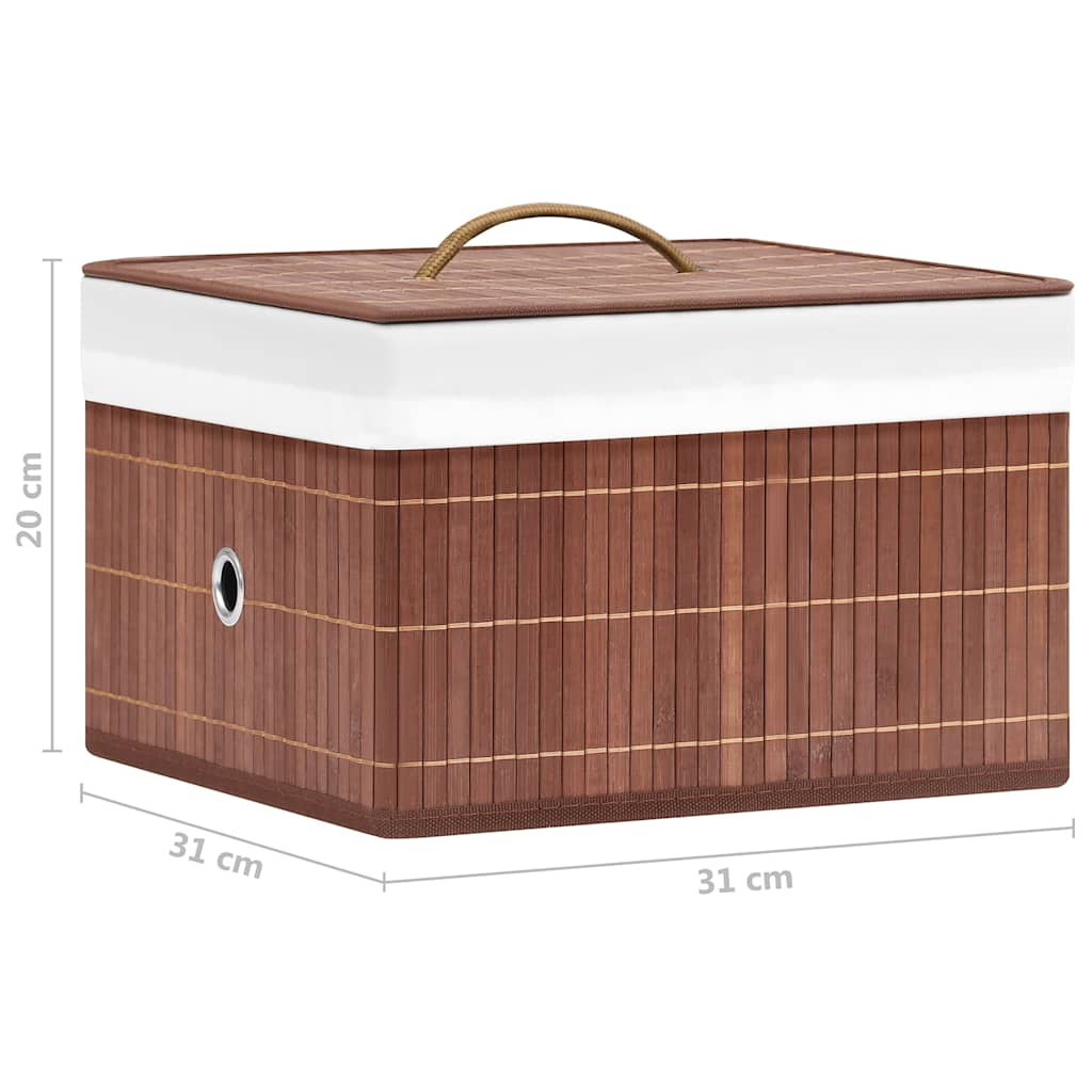 Bambus Aufbewahrungsboxen 4 Stk. Braun