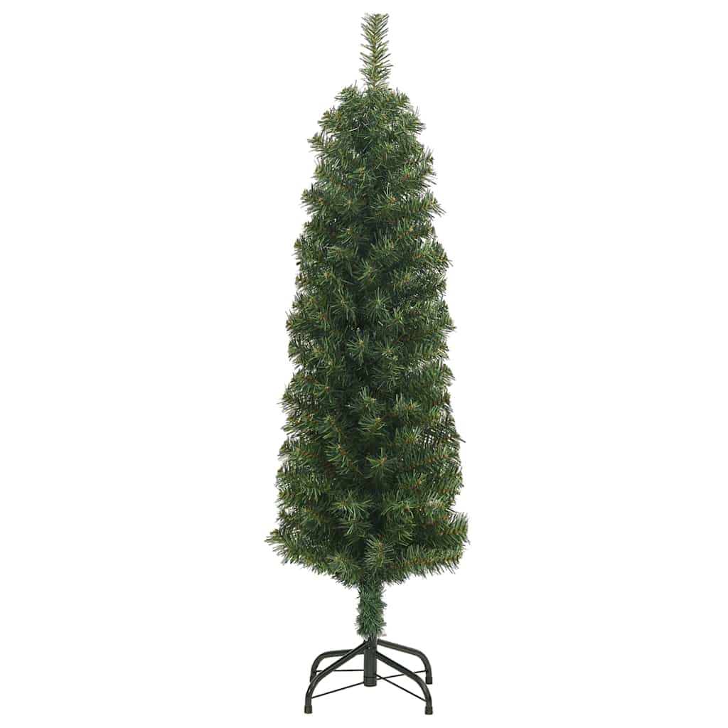 Künstlicher Weihnachtsbaum Schlank mit Ständer Grün 150 cm PVC