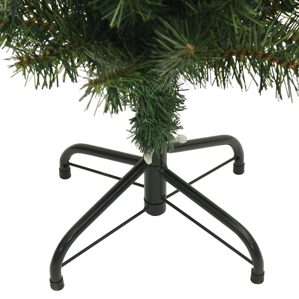Künstlicher Weihnachtsbaum Schlank mit Ständer Grün 150 cm PVC