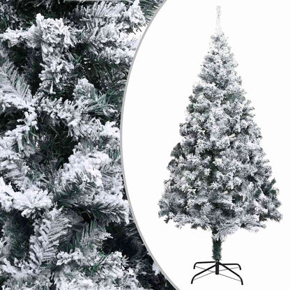Künstlicher Weihnachtsbaum mit Schnee Grün 210 cm PVC
