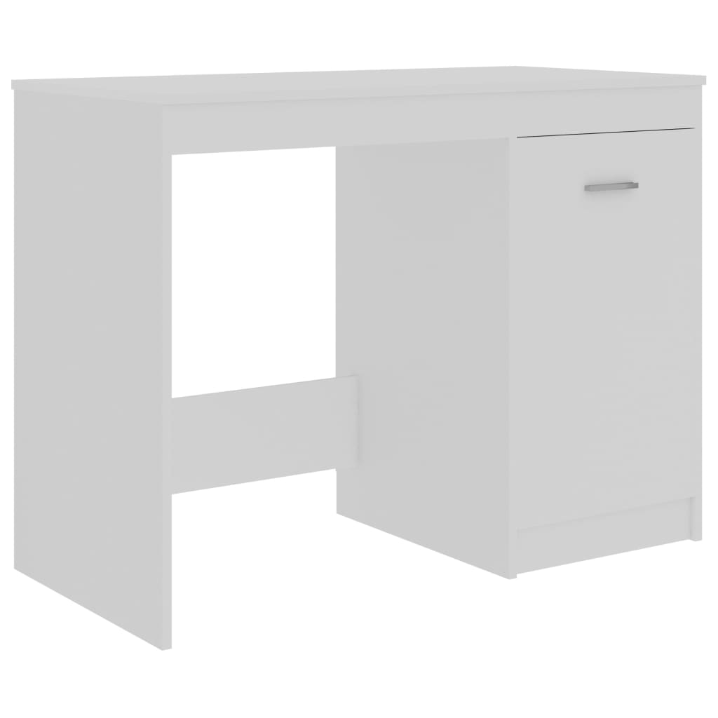 Bureau blanc 140x50x76 cm en matériau à base de bois