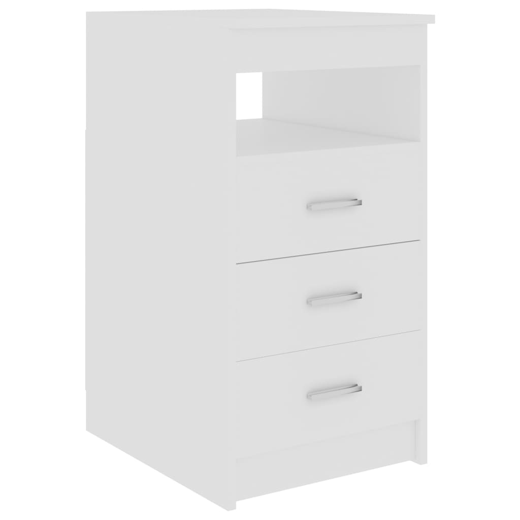 Bureau blanc 140x50x76 cm en matériau à base de bois