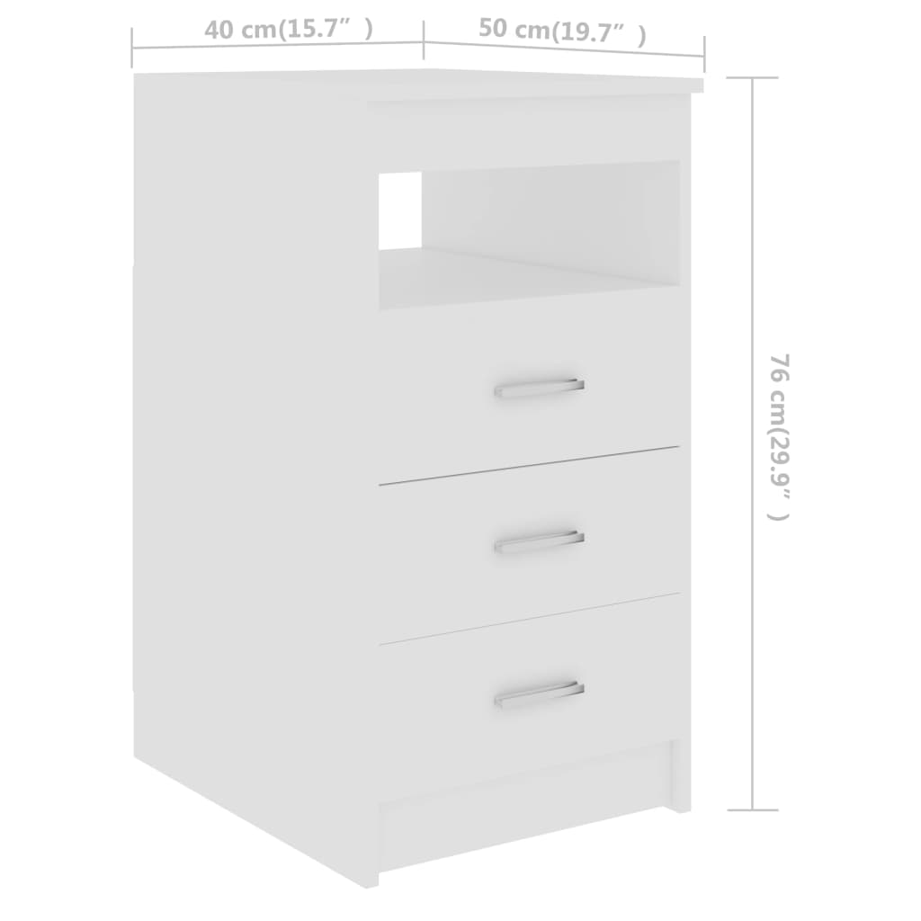 Bureau blanc 140x50x76 cm en matériau à base de bois