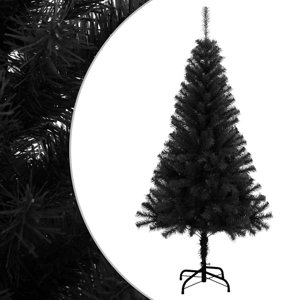 Künstlicher Weihnachtsbaum mit Ständer Schwarz 150 cm PVC