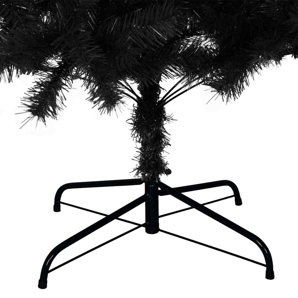 Künstlicher Weihnachtsbaum mit Ständer Schwarz 210 cm PVC