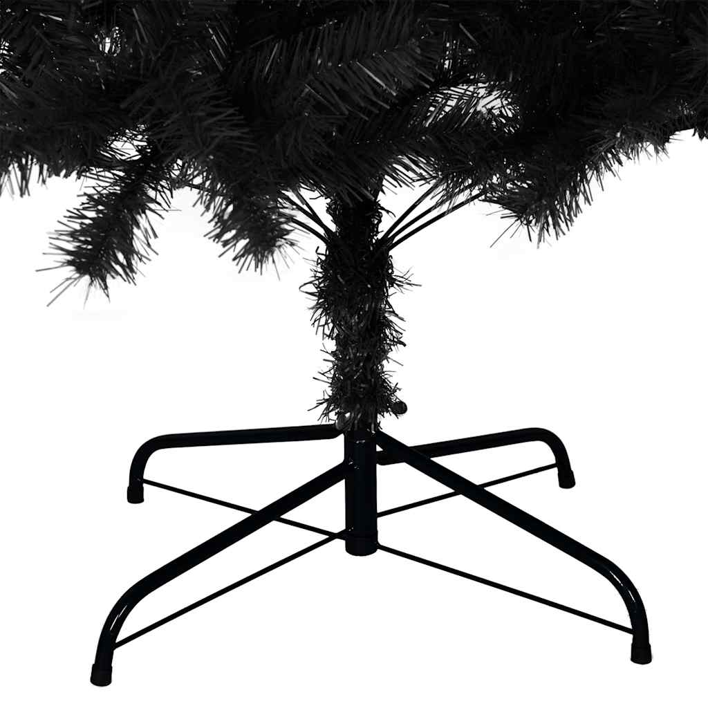 Künstlicher Weihnachtsbaum mit Ständer Schwarz 210 cm PVC