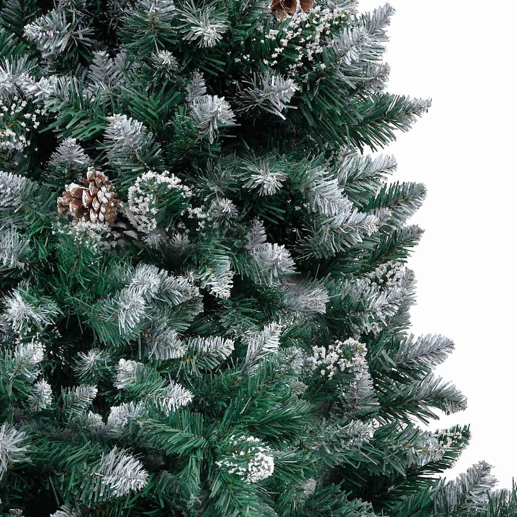 Künstlicher Weihnachtsbaum mit Zapfen und Schnee 150 cm