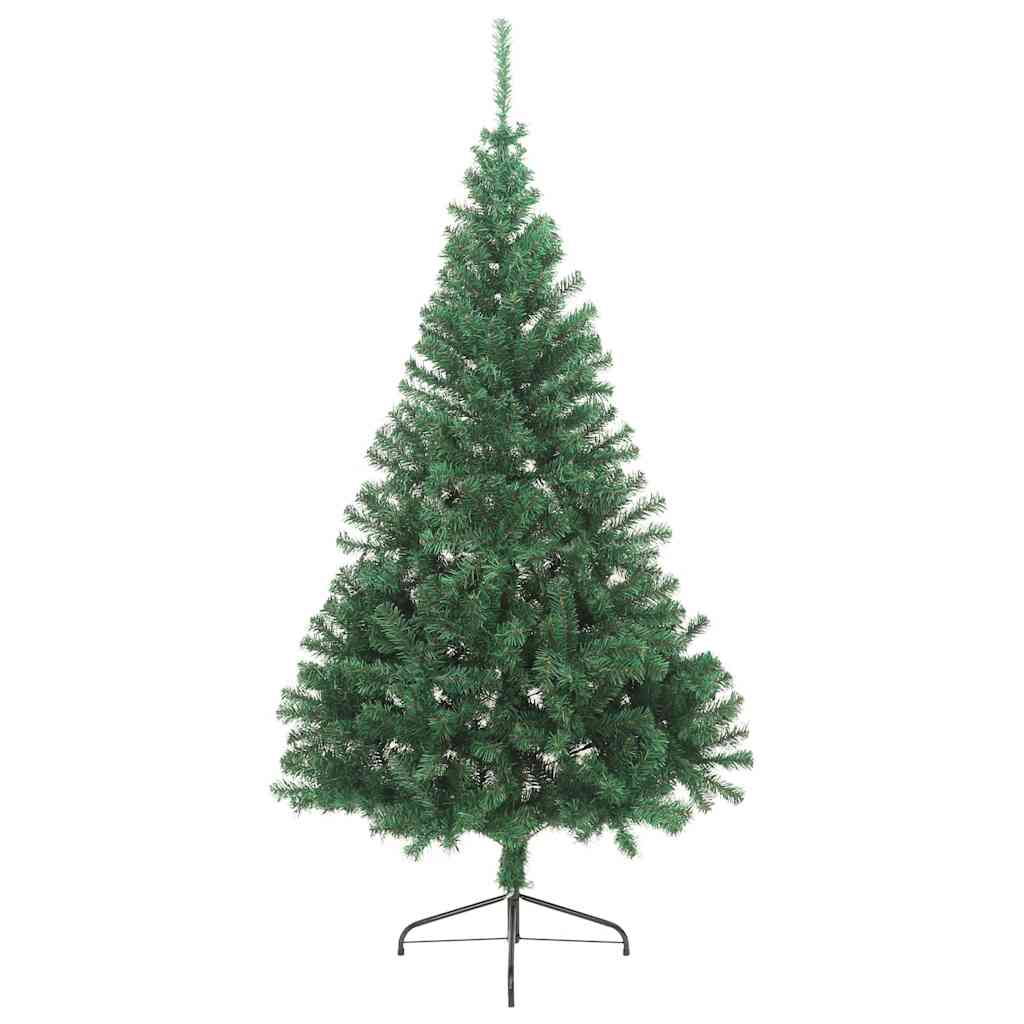 Künstlicher Halb-Weihnachtsbaum mit Ständer Grün 180 cm PVC