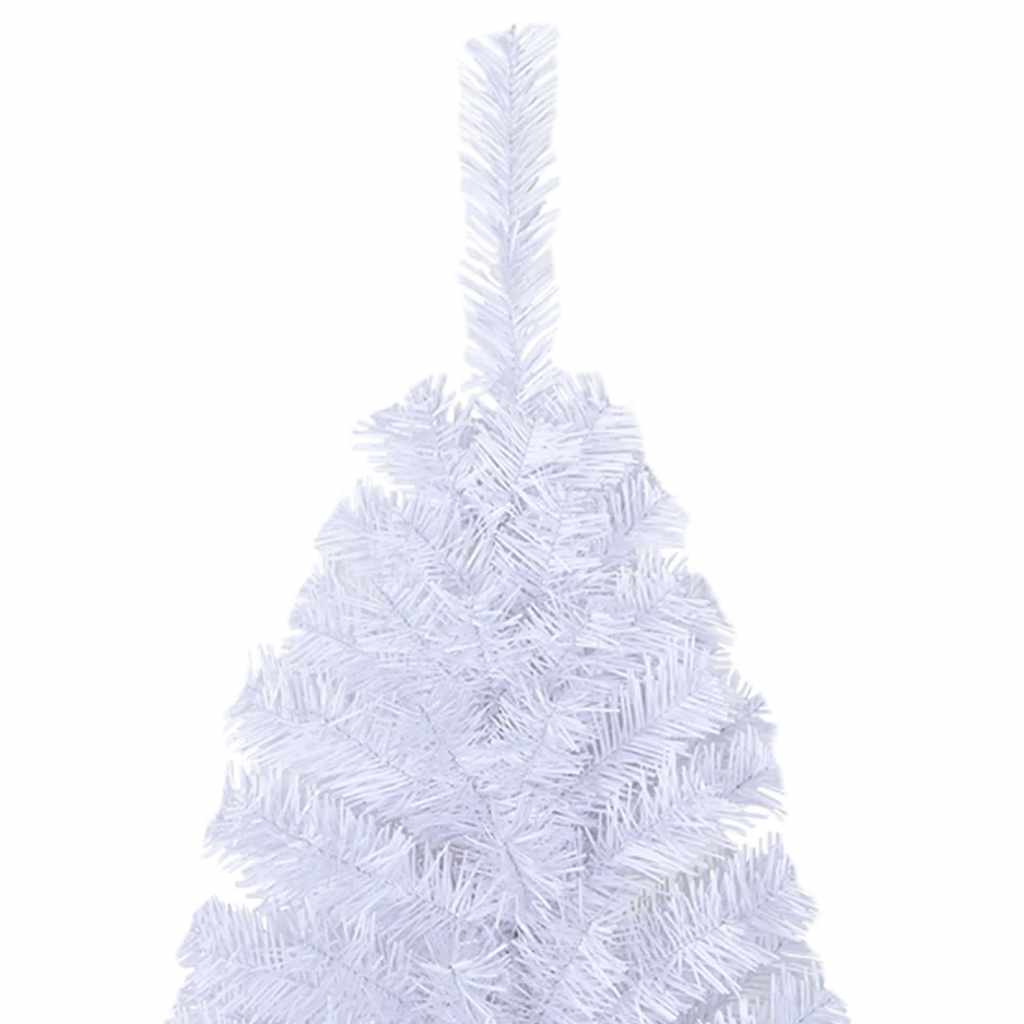 Künstlicher Weihnachtsbaum mit Dicken Zweigen Weiß 150 cm PVC