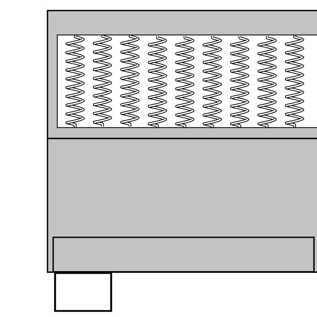 Boxspringbett Dunkelgrau Stoff 100x200 cm