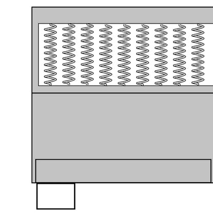 Boxspringbett Dunkelgrau Stoff 100x200 cm