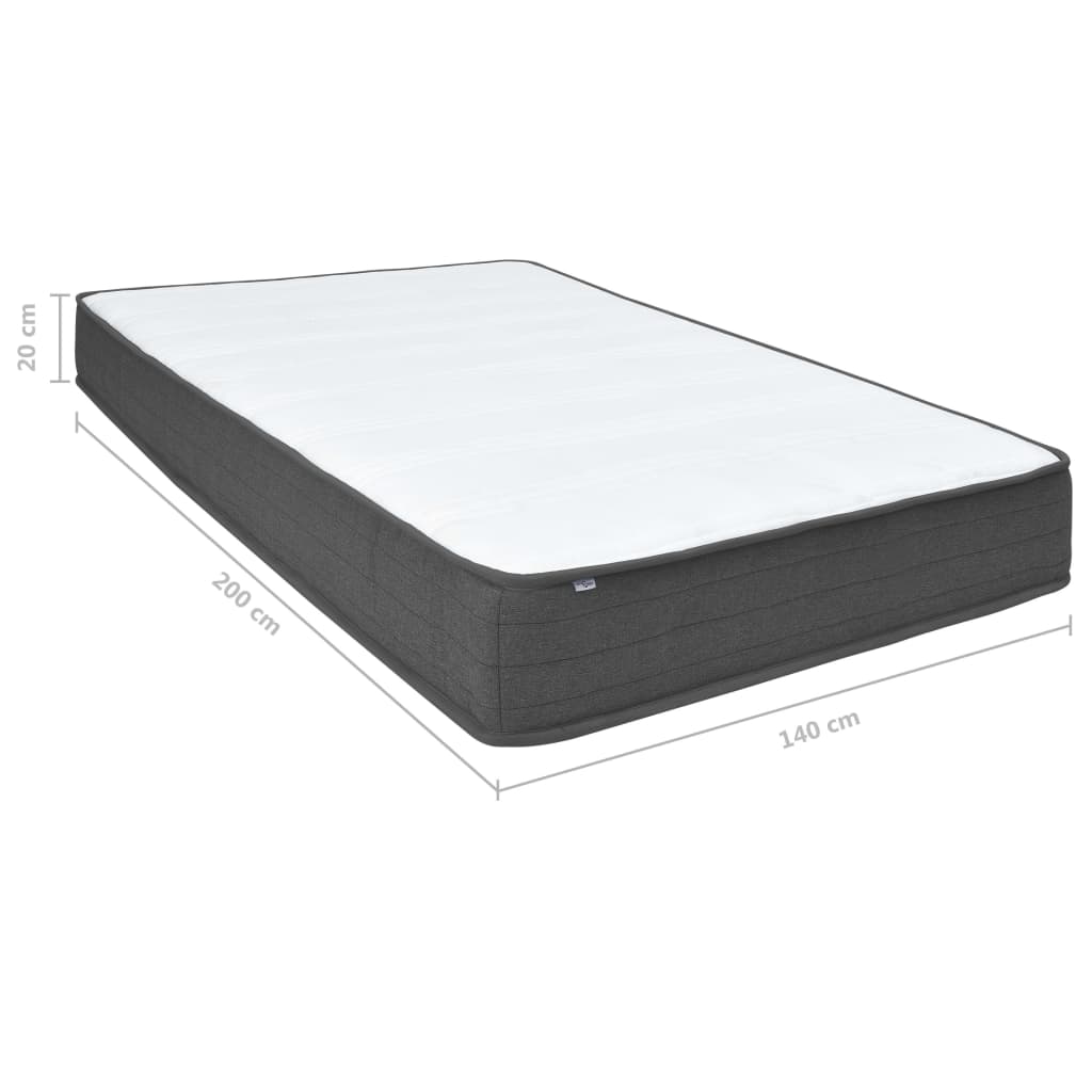 Boxspringbett Dunkelgrau Stoff 140x200 cm