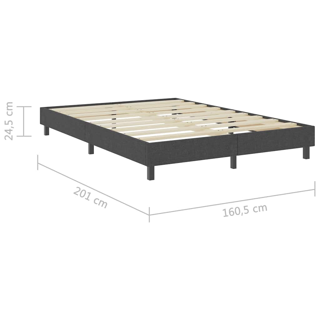 Boxspringbett Dunkelgrau Stoff 160x200 cm