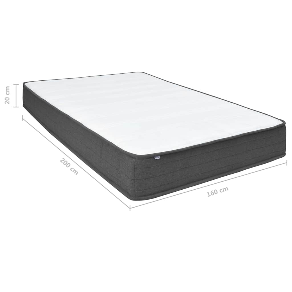 Boxspringbett Dunkelgrau Stoff 160x200 cm