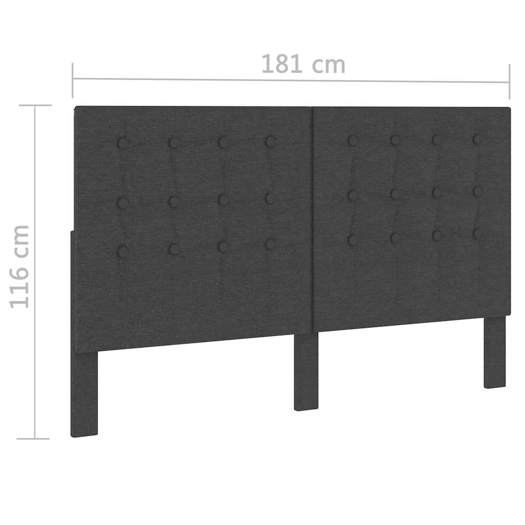 Boxspringbett Dunkelgrau Stoff 180x200 cm