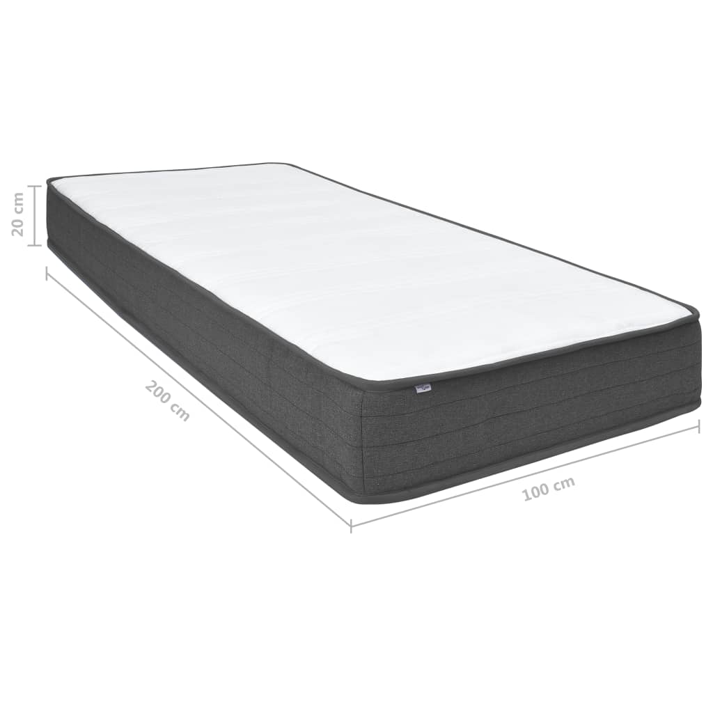 Boxspringbett Dunkelgrau Stoff 200x200 cm
