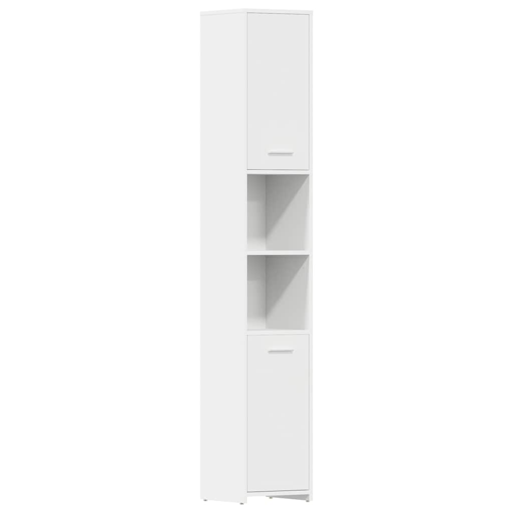 Badezimmerschrank Weiß 30x30x183,5 cm Holzwerkstoff