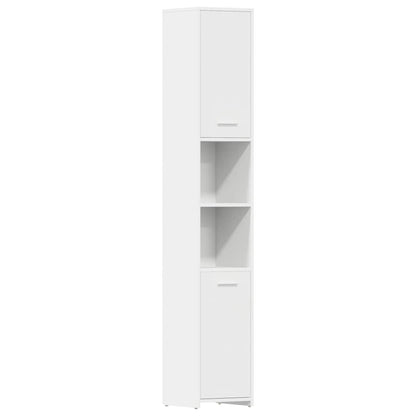 Badezimmerschrank Weiß 30x30x183,5 cm Holzwerkstoff