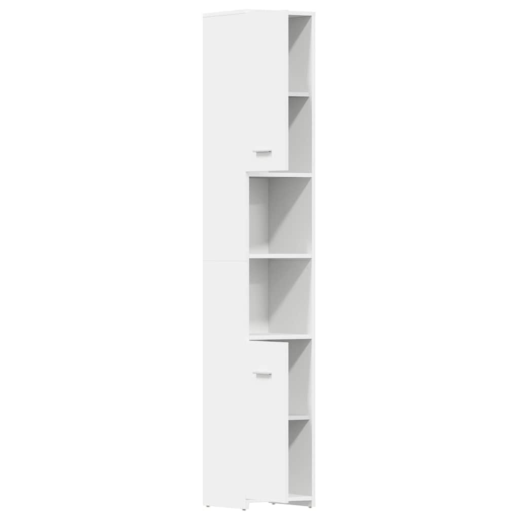 Badezimmerschrank Weiß 30x30x183,5 cm Holzwerkstoff