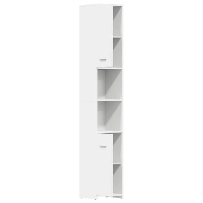 Badezimmerschrank Weiß 30x30x183,5 cm Holzwerkstoff
