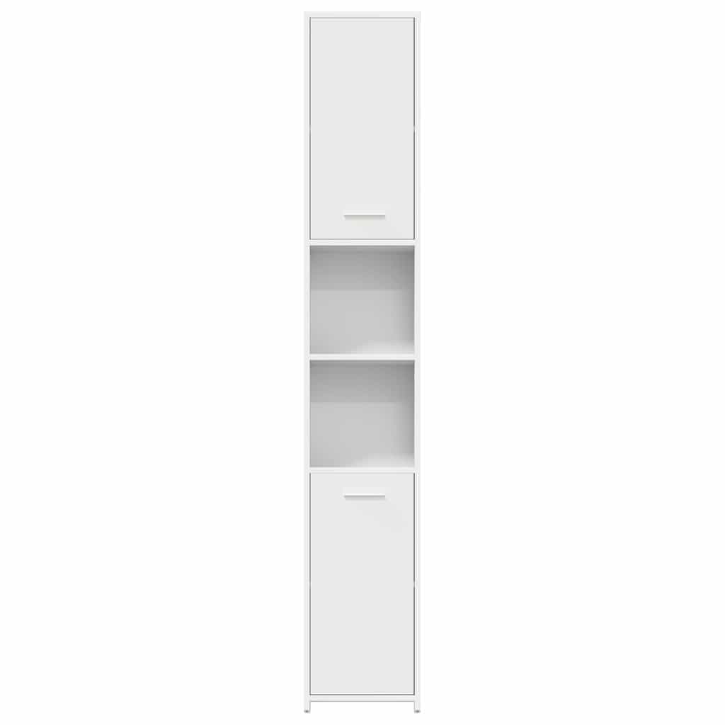 Badezimmerschrank Weiß 30x30x183,5 cm Holzwerkstoff