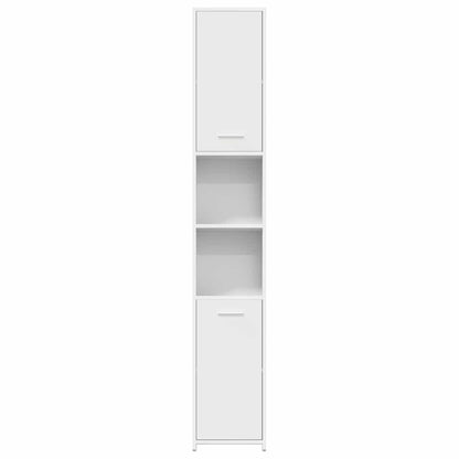 Badezimmerschrank Weiß 30x30x183,5 cm Holzwerkstoff