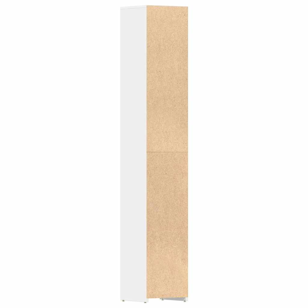 Badezimmerschrank Weiß 30x30x183,5 cm Holzwerkstoff
