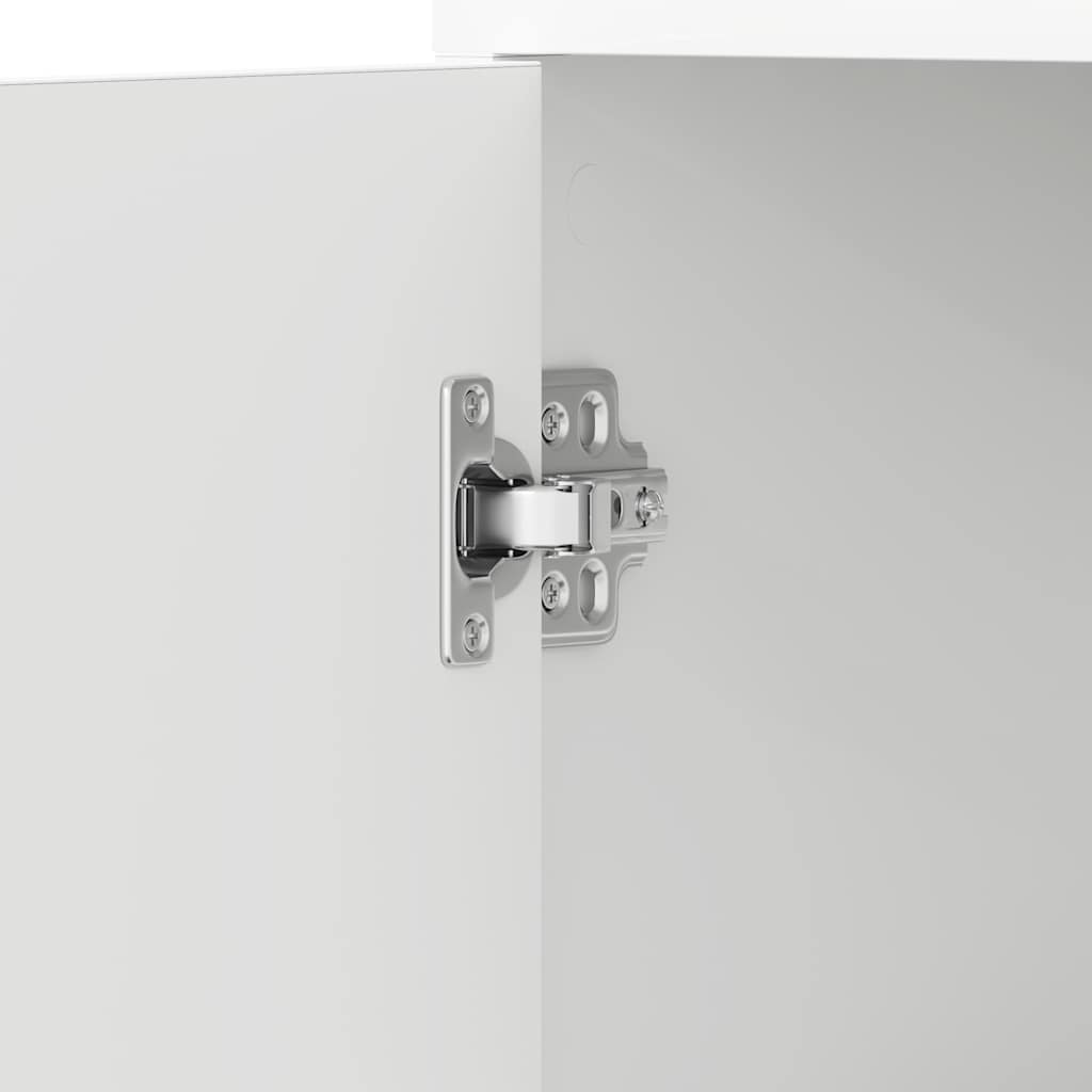 Badezimmerschrank Weiß 30x30x183,5 cm Holzwerkstoff